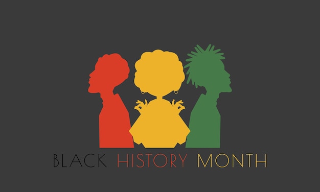 Vector fondo del mes de la historia negra, ilustración vectorial