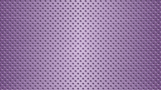 Fondo de metal abstracto con agujeros en colores morados