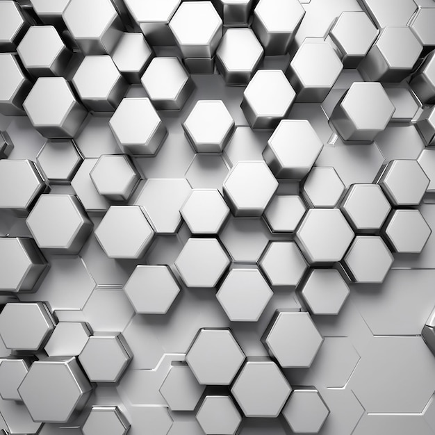 Fondo de metal abstracto hexagonal con luz