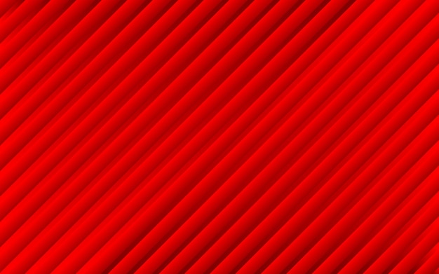 Fondo metálico abstracto con líneas diagonales rojas Ilustración de rayas vectoriales oblicuas