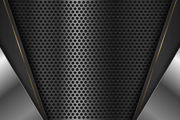 Fondo metálico negro abstracto