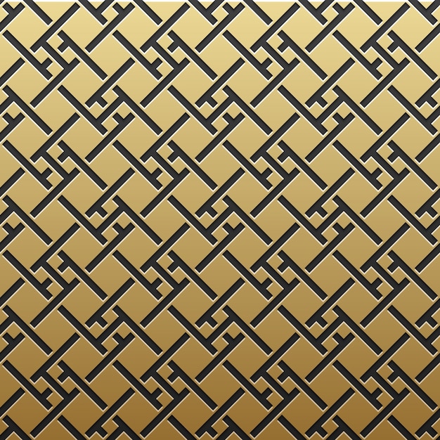 Fondo metálico de oro con el patrón geométrico. Elegante estilo de lujo.