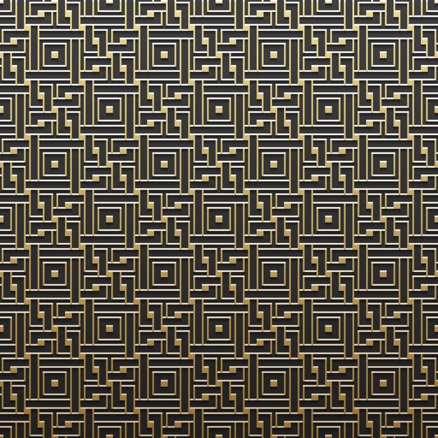 Fondo metálico de oro con el patrón geométrico. Elegante estilo de lujo.