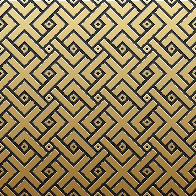 Fondo metálico de oro con el patrón geométrico. Elegante estilo de lujo.