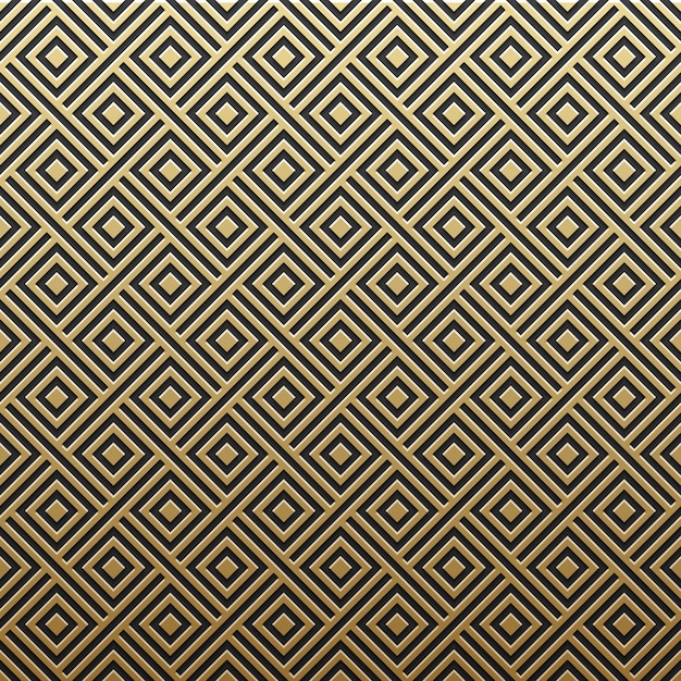Fondo metálico de oro con el patrón geométrico. Elegante estilo de lujo.