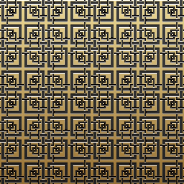 Fondo metálico de oro con el patrón geométrico. Elegante estilo de lujo.