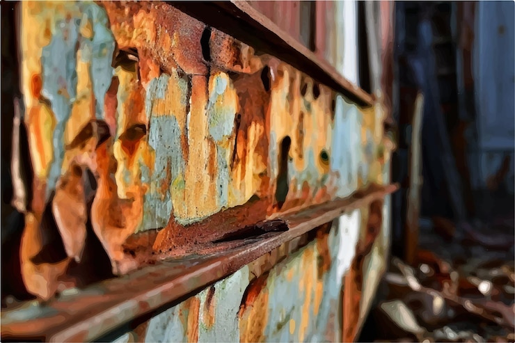 Vector fondo metálico oxidado textura metálica vieja desgastada