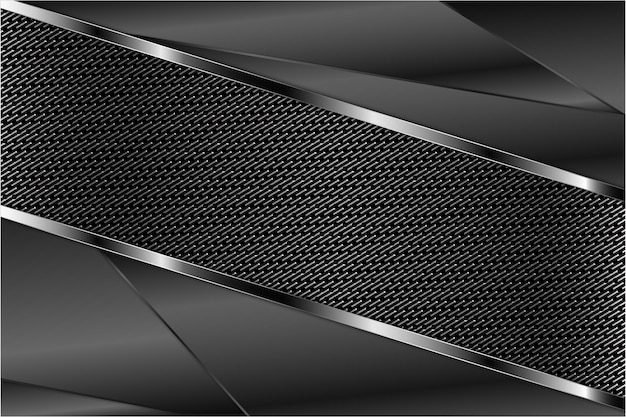 Fondo metálicoGary y plata con textura de fibra de carbonoConcepto tecnológico de metal