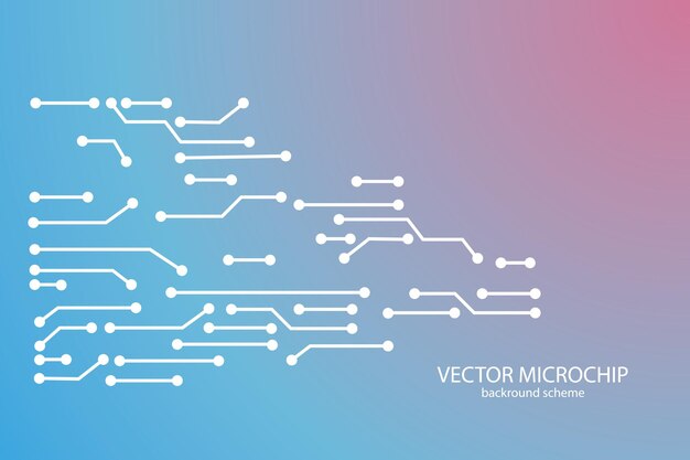 Fondo de microchip vectorial