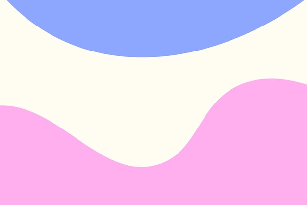 Fondo minimalista abstracto formas onduladas azul suave color rosa blanco pastel ilustración vectorial