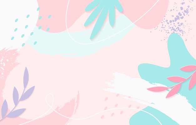 Fondo minimalista de colores pastel floral