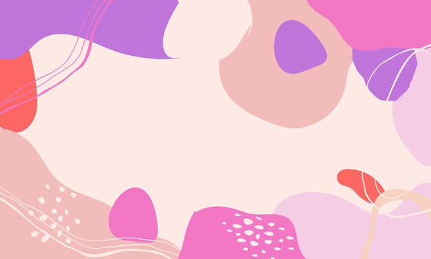 Fondo minimalista dibujado a mano Fondo de forma abstracta dibujada a mano