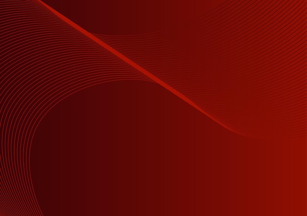 Fondo mínimo abstracto con forma de onda roja