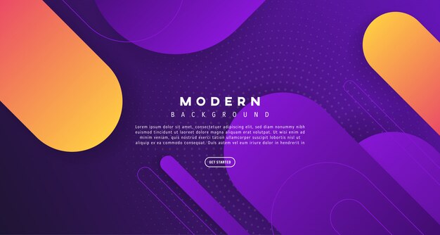 Fondo mínimo con diseño moderno amarillo púrpura