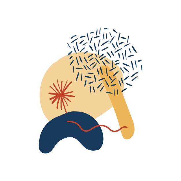 Fondo mínimo de forma orgánica abstracta Ilustración vectorial concepto de diseño de equilibrio contemporáneo Conjunto gráfico moderno cartel de formas orgánicas Plantilla creativa para impresión de marca en redes sociales