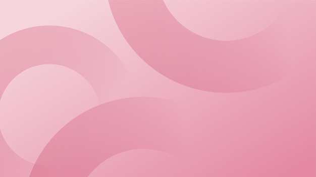 Fondo mínimo rosa abstracto con forma geométrica raya clara onda curva triángulo y círculo Fondo del concepto del día de San Valentín Ilustración vectorial