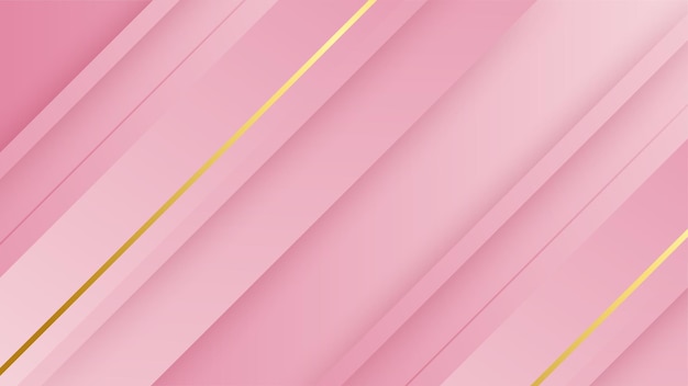 Fondo mínimo rosa abstracto con forma geométrica raya clara onda curva triángulo y círculo Fondo del concepto del día de San Valentín Ilustración vectorial