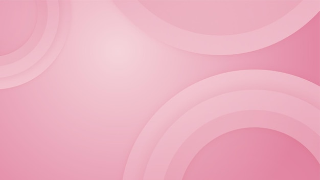 Fondo mínimo rosa abstracto con forma geométrica raya clara onda curva triángulo y círculo Fondo del concepto del día de San Valentín Ilustración vectorial