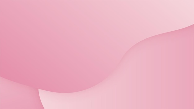 Fondo mínimo rosa abstracto con forma geométrica raya clara onda curva triángulo y círculo Fondo del concepto del día de San Valentín Ilustración vectorial