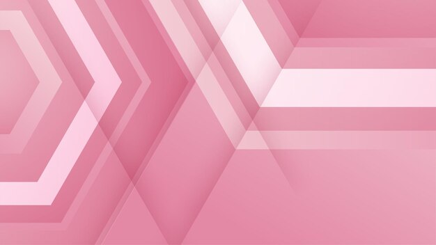 Fondo mínimo rosa abstracto con forma geométrica raya clara onda curva triángulo y círculo Fondo del concepto del día de San Valentín Ilustración vectorial
