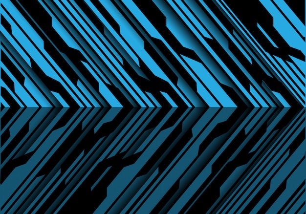 Fondo del modelo de la dirección del circuito de la flecha del negro azul.