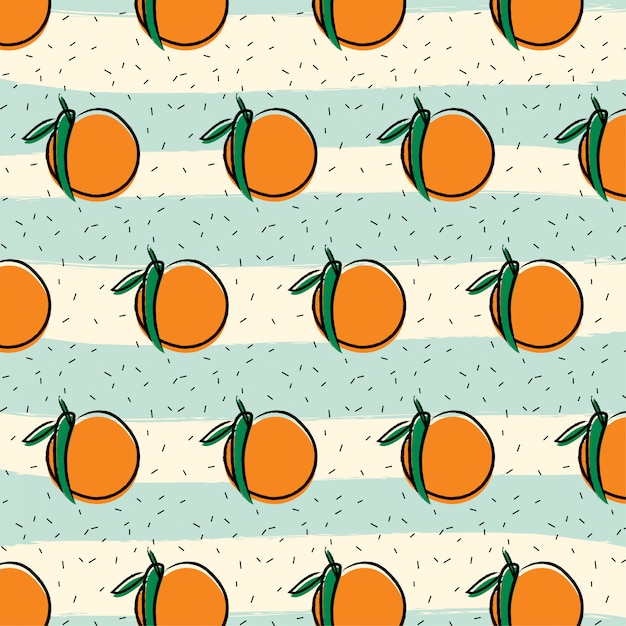 Vector fondo del modelo de la fruta de las naranjas