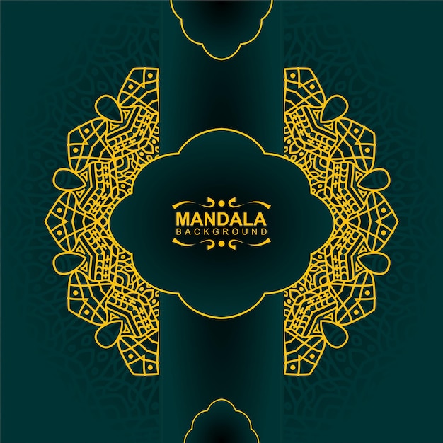 FONDO DE MODELO DE MANDALA DE ESTILO ORO. RAMADAN KAREEM, ISLAM Y ADORNOS ÁRABES