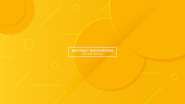 Fondo moderno abstracto amarillo con decoración de sombra de círculo