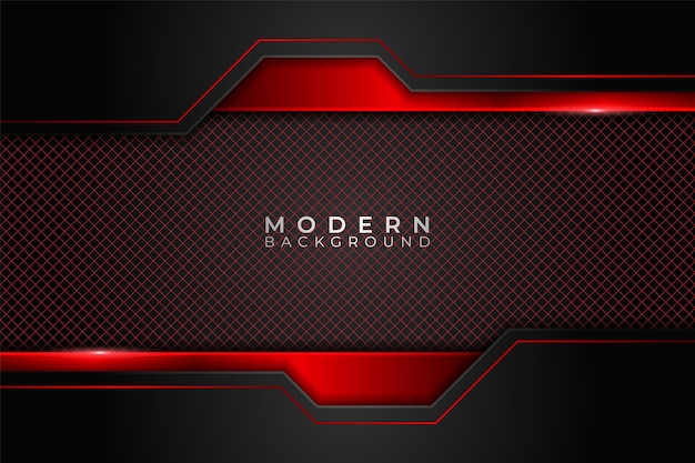 Fondo moderno abstracto brillante rojo metálico con patrón de línea