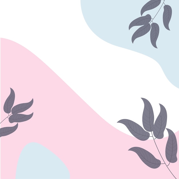 Fondo moderno abstracto con colores de hojas marrones Fondo con espacio para texto Plantilla de banner floral