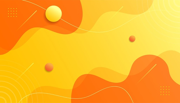 Fondo moderno abstracto forma fluida amarilla y naranja