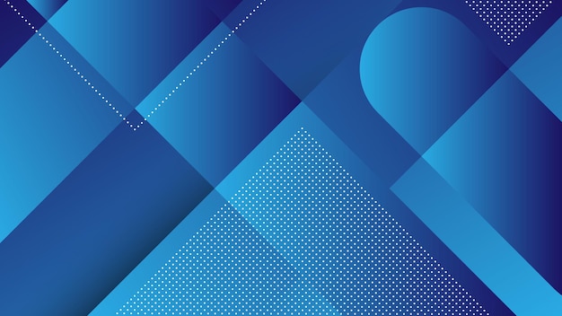 Fondo moderno abstracto con líneas diagonales y elemento de Memphis y color degradado vibrante azul