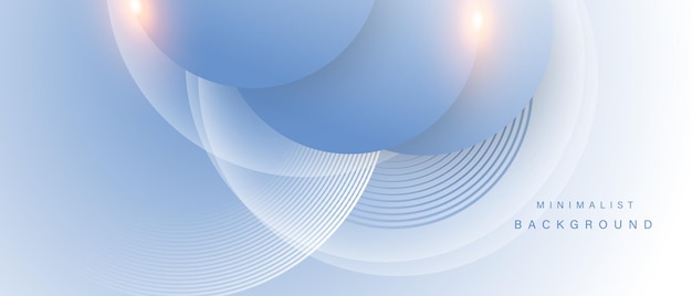 Fondo moderno azul abstracto con elementos circulares
