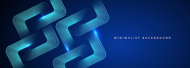Fondo moderno azul abstracto con formas geométricas dinámicas