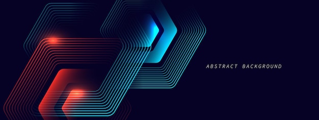 Fondo moderno azul abstracto con formas geométricas dinámicas