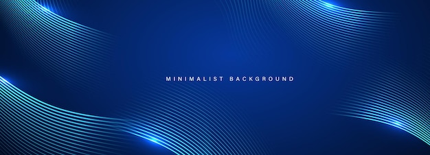 Fondo moderno azul abstracto con líneas dinámicas