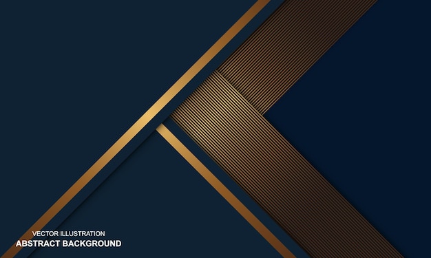 Fondo moderno azul con líneas doradas diseño de lujo