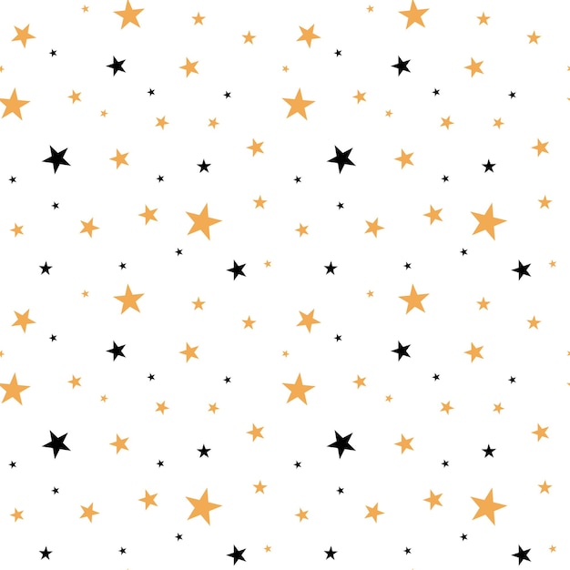 Fondo moderno blanco abstracto con estrellas doradas y negras ilustración vectorial