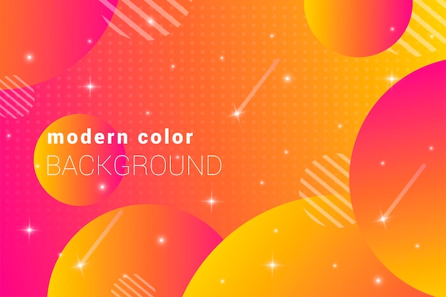 fondo moderno colorido con formas redondas