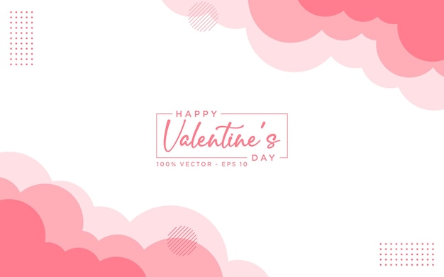 Fondo moderno del día de san valentín romance corazones plantilla vectorial editable y redimensionable eps 10