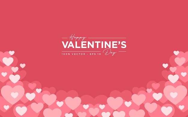 Fondo moderno del día de San Valentín romance corazones plantilla vectorial editable y redimensionable EPS 10
