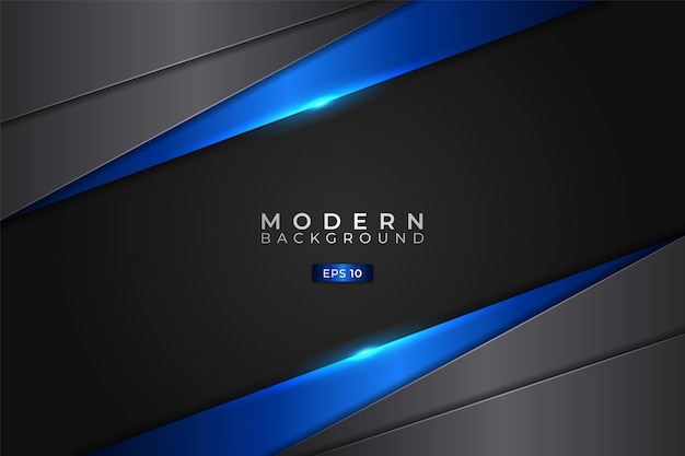 Fondo moderno Diagonal superpuesto metálico brillante azul y gris