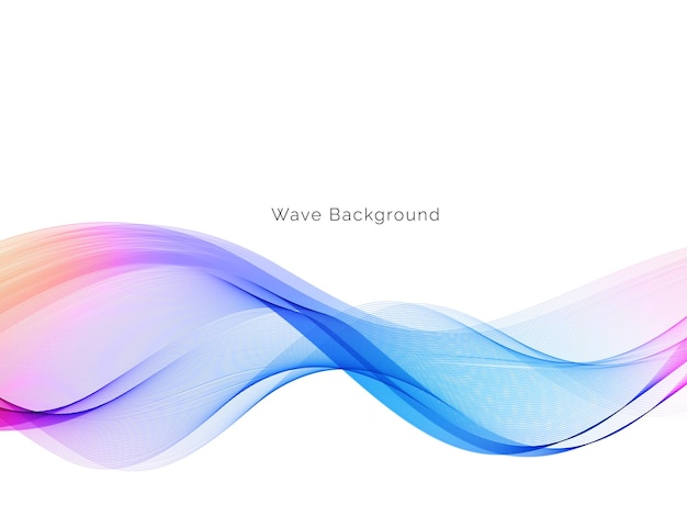 Fondo moderno de diseño de onda colorida
