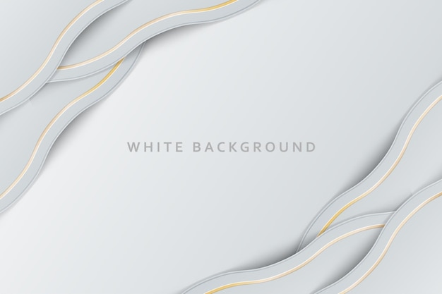 Vector fondo moderno elegante abstracto blanco con estilo de diseño de degradado de onda y línea dorada