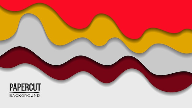 Fondo moderno de estilo papercut abstracto, ilustración vectorial.