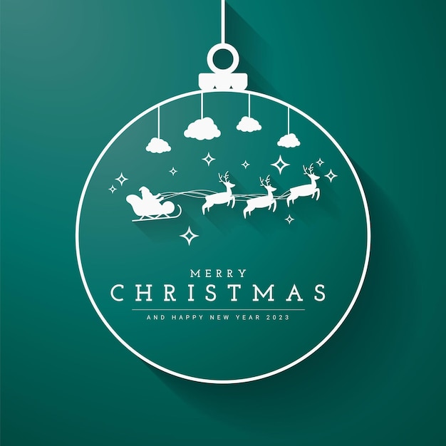 Fondo moderno de feliz navidad con diseño moderno
