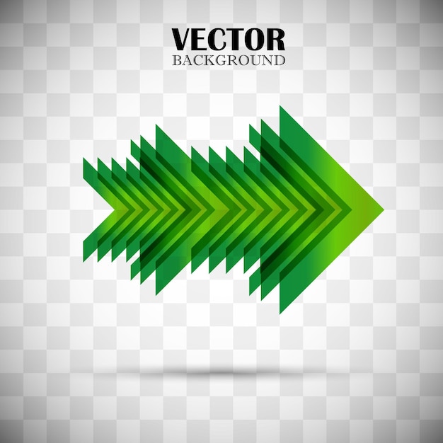 Fondo moderno de flecha verde