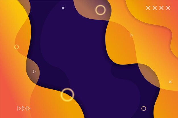 Fondo moderno fluido abstracto Gradiente naranja colorido dinámico superior en púrpura