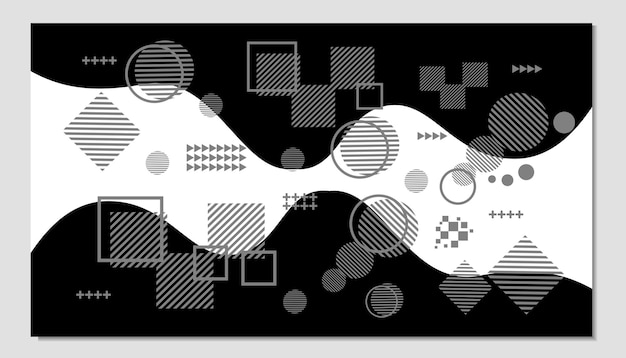 Fondo moderno de memphis con elementos vectoriales eps10