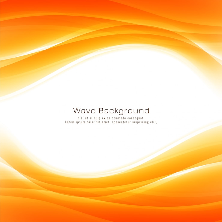 Vector fondo moderno de onda naranja